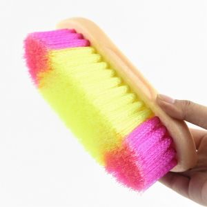China 8 long Plastic horse dandy brush with colorful glitter bristle for horse grooming on sale