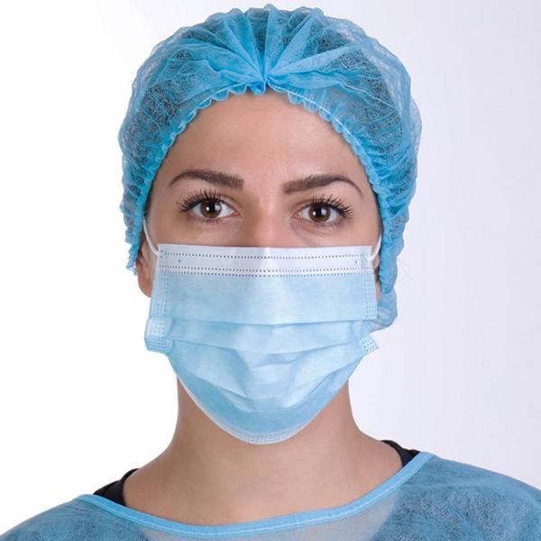 Anti Droplets Surgical Mouth Fask / 3 Ply Disposable Face Mask Without Valve