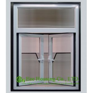 China Tempered and Safety Glass Anodized Aluminum Alloy Casement Windows, White color on sale