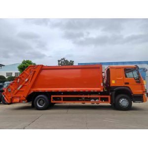 4x2 Japanese Sinotruck Howo Garbage Compacted Truck With 10 Cbm To 12 Cbm Volume