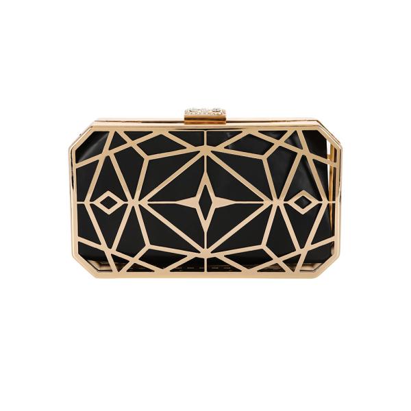 Stone Closure Octagon Hollow Out Bag Frame 19.5*11cm