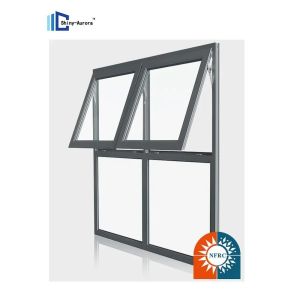 Cheap Bathroom Double Glazed Aluminum Window Vertically Opening Customized Color for sale