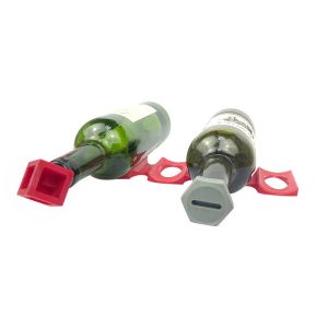 Easy Stack Storage Silicone Bottle Holder , Silicone Wine Rack For Kitchen Cabinet