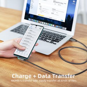 Essager 2021 Fast Charge T Shaped Type C USB Cable 5A 0.5M 1M 2M