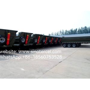 3 Axles Dumping Tipper Semi Trailer efficient loading and unloading U type