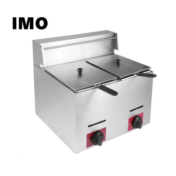 Quality Restaurant Easily Cleaned Double Tank Gas Fryer 5.5l 37800 BTU/h Power wholesale