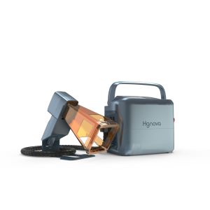 China 50W Portable Handheld Laser Fiber Marking Machine Mini Fiber Optic Engraving for Lettering Coding New Condition DXF PLT BMP on sale