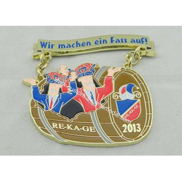 RE-KA-GE 3.5mm Custom Enamel Medal , Zinc Alloy Sports Medals For Kids