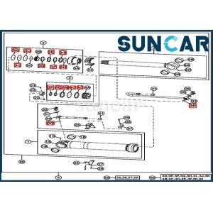 China 220DW Excavator Repair Kit 4669895 John Deere Positioning Cylinder Seal Kit on sale