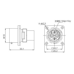 630V AC Power 24V DC Signal Transmission Cable Plug Socket Connector