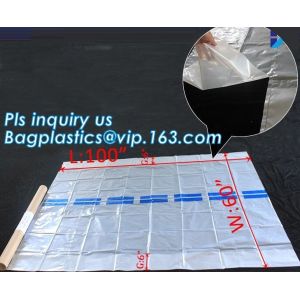 pe bag pallet cover plastic bag sqaure bottom bag, 54 x 44 x 96" 1 Mil ldpe