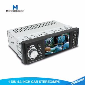 4.3 Inch Display 1 Din Car Stereo With Sat Nav MP5 USB SD Card Car Audio Radio