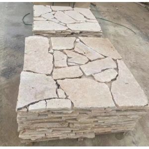 Beige Limestone Honed Random Flagstone Walkway,Crazy Stone Patios,Irregular