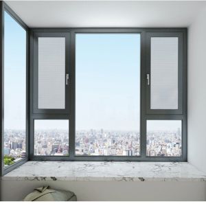 14 Sealing Layers Welded Broken Bridge Aluminum Casement Glass Windows Seamless