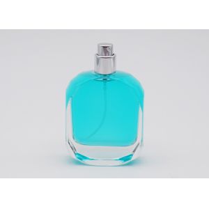 Crystal Clear Cosmetic Spray Bottle , Empty Perfume Bottles With Matte Gold Cap