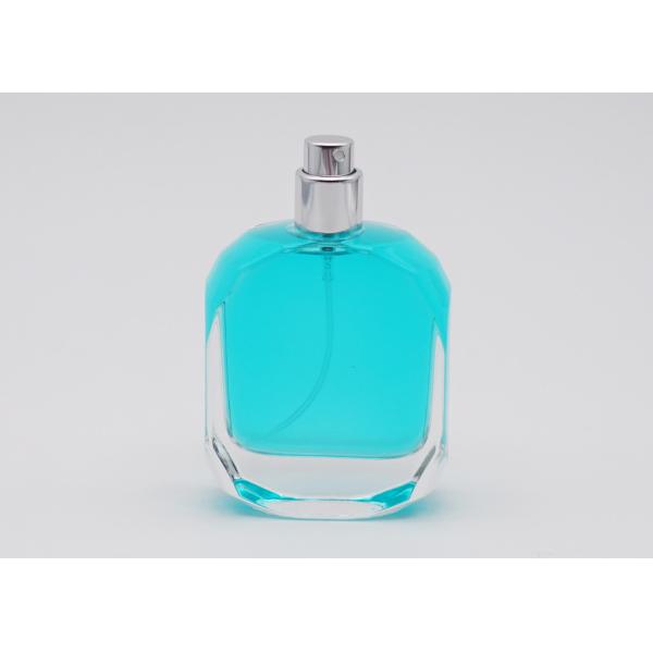 Crystal Clear Cosmetic Spray Bottle , Empty Perfume Bottles With Matte Gold Cap