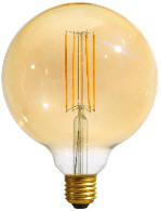 Cheap LED Filament 4w G125 400 Lumen LAMP Retro Saving Energy Indoor Chips Transparent Glass Bulb House Office Used EU Model for sale