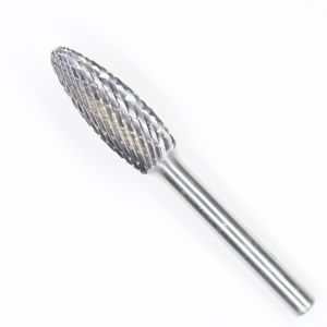 SH-6 Flame Carbide Burr Double Cut For Die Grinder 5/8 X 1-7/16 With 1/4 Shank