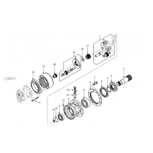 EC460B EC460 Excavator Swing Gearbox SA 7118-30130