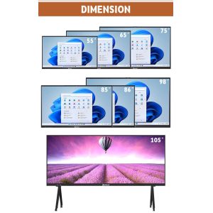 4K Touch Custom Dual System Education Bidding Interactive Digital Whiteboard