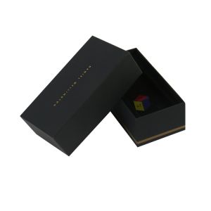 Customizable Men's Gift Boxes Luxury Matte Black Rigid Cardboard Razor Blade