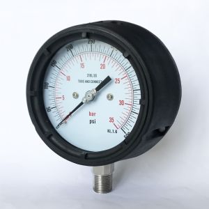 35 Bar KL 1.6 100mm Solid Front Pressure Gauge Safety Version All Stainless