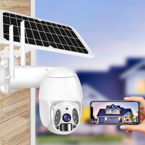 Wireless 3mp Tuya Smartlife App Remote View Hd Cctv Solar Camera 10w Solar Panel