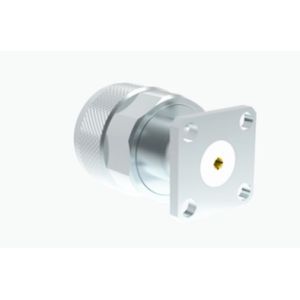 Nickel Plated N Male Flange Mounted RF Coaxial Connector With Microstrip