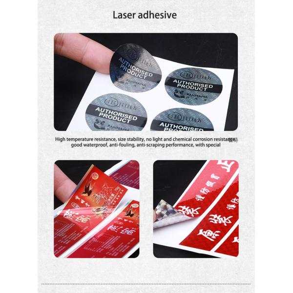 Custom Hologram Vinyl Packaging Sticker Labels 2D 3D Printing Logo