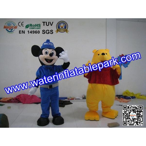 Quality Plush Advertising Mascot Costume , Mickey And Winnie Mascot wholesale