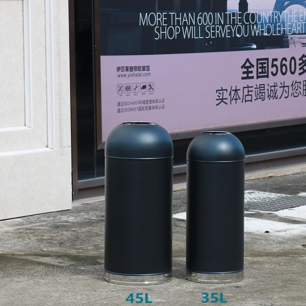 Round Business Shop Hotel Outdoor Stainless Steel Large Capacity Trash Can