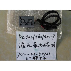 China Speed Solenoid Valve Excavator Spare Parts For PC300-7 PC360-7 702-21-55701 702-21-56900 702-21-57500 on sale