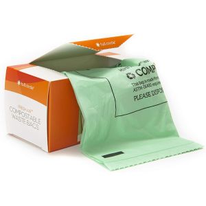 Custom Printed Small Cornstarch Bin Bags Eco Friendly 13 Gallon For Kitchen