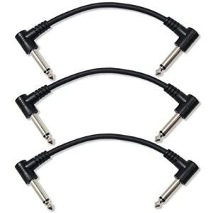 Audio Link Cable , Right Angle 1/4 TS To Right Angled 1/4 TS Pedal Board Cables