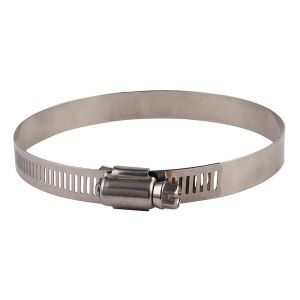 China 6 Inch Hose Clamp Adjustable 304 Stainless Steel Duct Clamps with Worm Gear 23-65 on sale