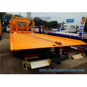 China DFAC Yellow Duolika 5 Ton Flatbed Recovery Truck 4400 MM Wheelbase on sale