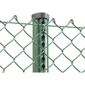 Lightweight Pvc Coated Chain Link Fence Mesh Green / Black / Blue Color