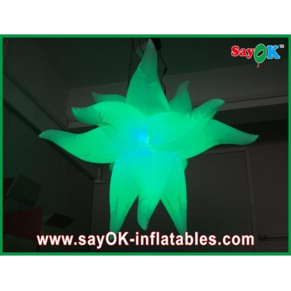 Purple Green Fireproof Giant Inflatable Stars LED Light For Party Decorations