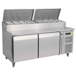 SS 304 Refrigerated Pizza Prep Table