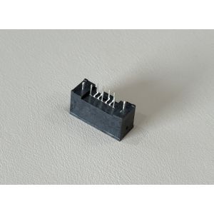 1.27mm PCB male header connector, 7 pin right-angle gold-plated double row