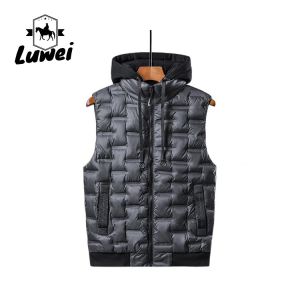 Customs Logo Windproof Lightweight Quilted Puffer Utility Gilet Mens Vest Men's