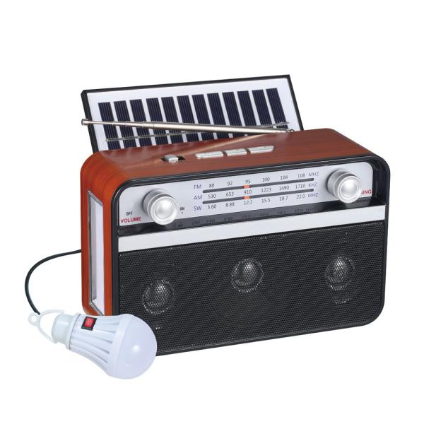 Quality 5V 1W Solar Panel Radio Solar Powered Portable Radio Retro Style wholesale