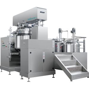 Stainless Steel Cosmetic Emulsifier Mixer With PLC Control 5000L Capacity