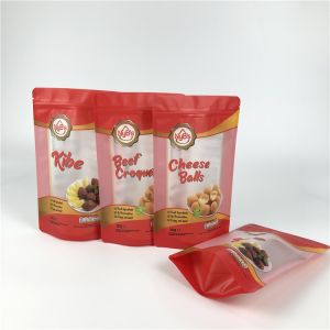 China Plastic GMOPP VMPET Stand Up Zipper Bag With Clear Window on sale