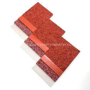 Shockproof Custom Sandwich System Running Track Integrated Rubber Mats Type