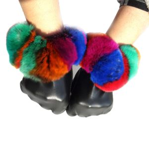 Fashion Lamb Fur Genuine Womens Soft Leather Gloves With Custom Size