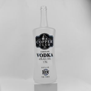 Custom Glass Bottle Round Empty Vodka Whiskey 750ml 1000ml Decorative Liquor