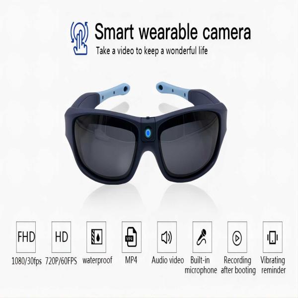 Quality 1080P Action Video Spectacles with Plastic Lens and 14cm X 5cm X 4cm Dimensions wholesale