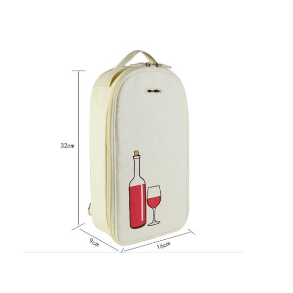 Quality Dongguan factory supply canvas wine bottle bag for double wines wholesale