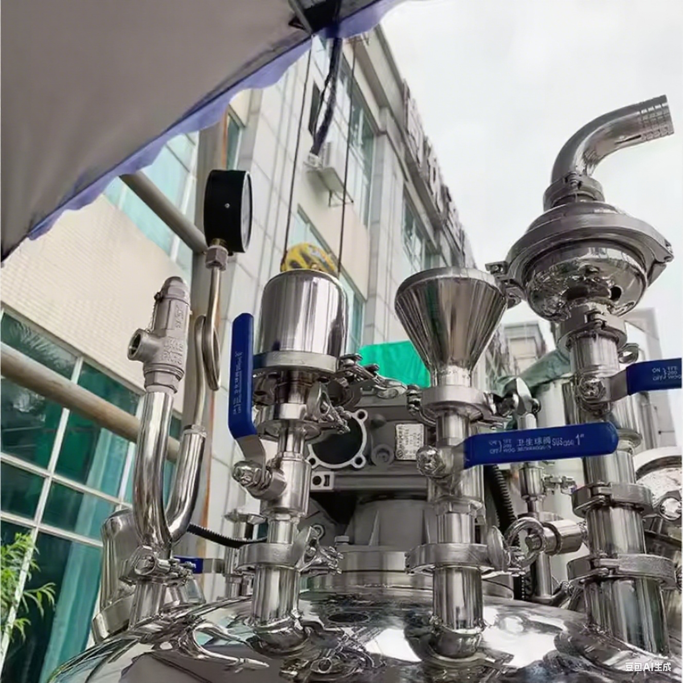 Heating Jacket Movable Vacuum Homogenizer 200L for Liquid Products